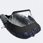 Тент универсальный носовой для лодки ПВХ 340-450 черный